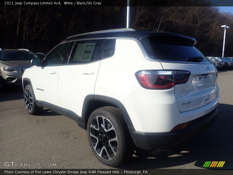 White / Black/Ski Gray 2021 Jeep Compass Limited 4x4