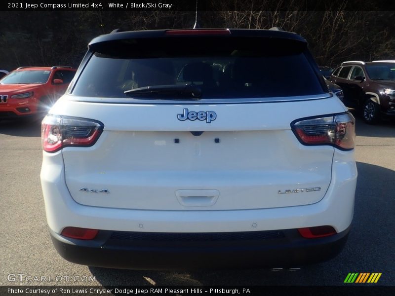 White / Black/Ski Gray 2021 Jeep Compass Limited 4x4