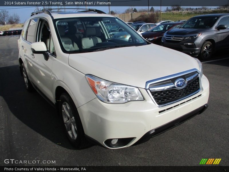 Satin White Pearl / Platinum 2014 Subaru Forester 2.5i Touring