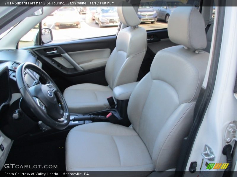 Satin White Pearl / Platinum 2014 Subaru Forester 2.5i Touring