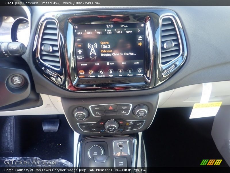 White / Black/Ski Gray 2021 Jeep Compass Limited 4x4