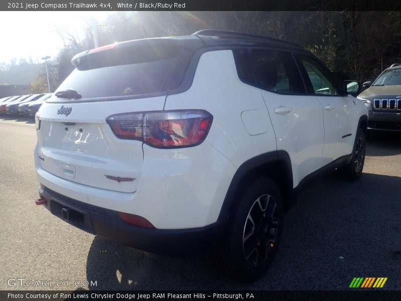 White / Black/Ruby Red 2021 Jeep Compass Trailhawk 4x4