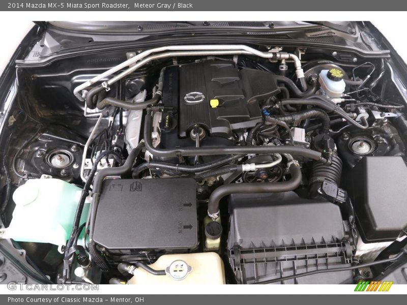 Meteor Gray / Black 2014 Mazda MX-5 Miata Sport Roadster