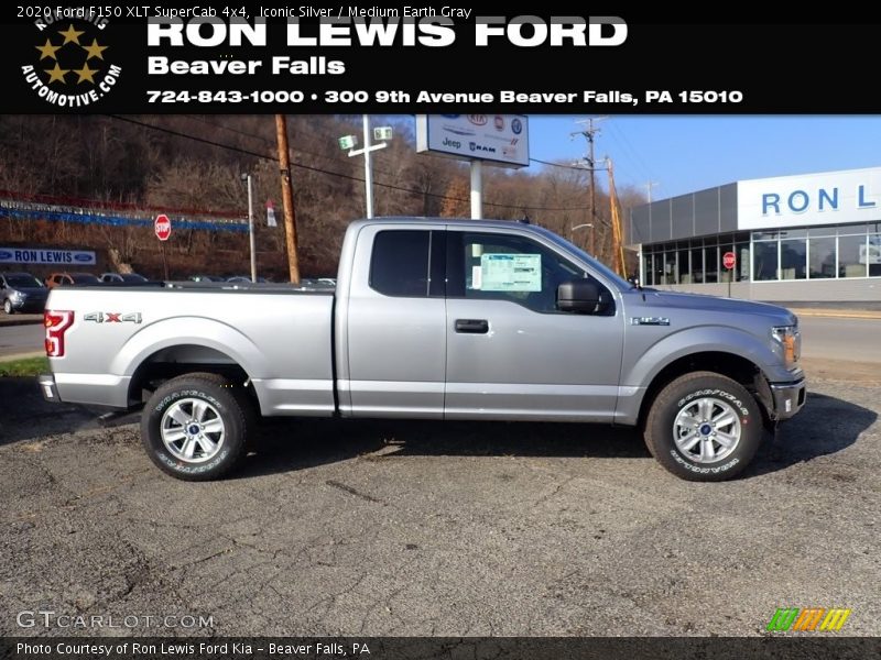Iconic Silver / Medium Earth Gray 2020 Ford F150 XLT SuperCab 4x4
