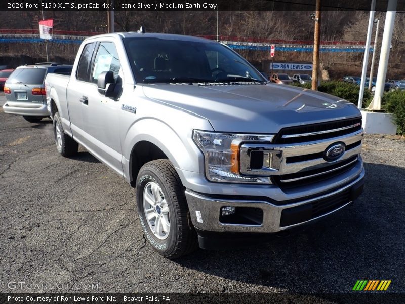 Iconic Silver / Medium Earth Gray 2020 Ford F150 XLT SuperCab 4x4