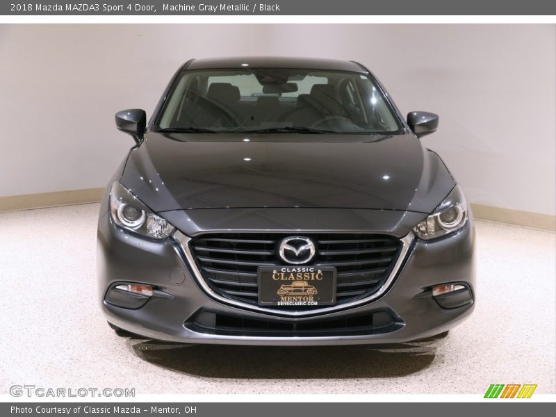 Machine Gray Metallic / Black 2018 Mazda MAZDA3 Sport 4 Door