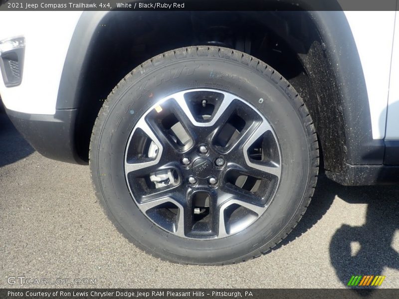 White / Black/Ruby Red 2021 Jeep Compass Trailhawk 4x4