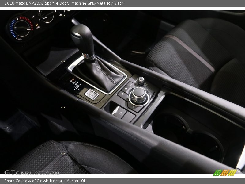 Machine Gray Metallic / Black 2018 Mazda MAZDA3 Sport 4 Door