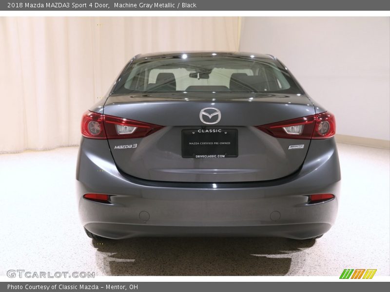Machine Gray Metallic / Black 2018 Mazda MAZDA3 Sport 4 Door