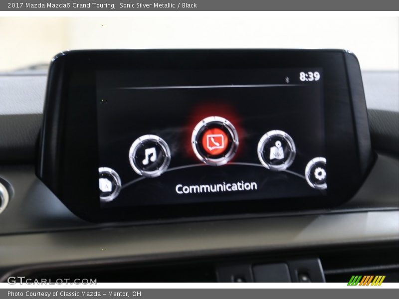 Sonic Silver Metallic / Black 2017 Mazda Mazda6 Grand Touring