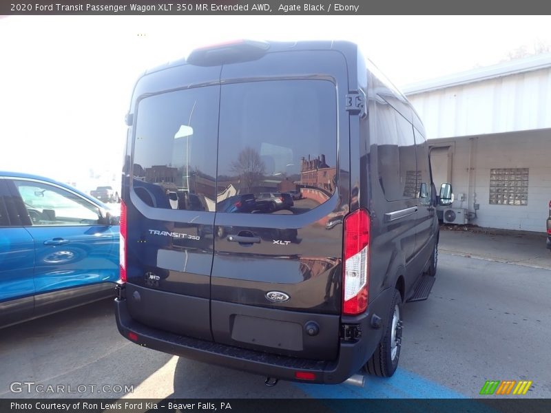 Agate Black / Ebony 2020 Ford Transit Passenger Wagon XLT 350 MR Extended AWD