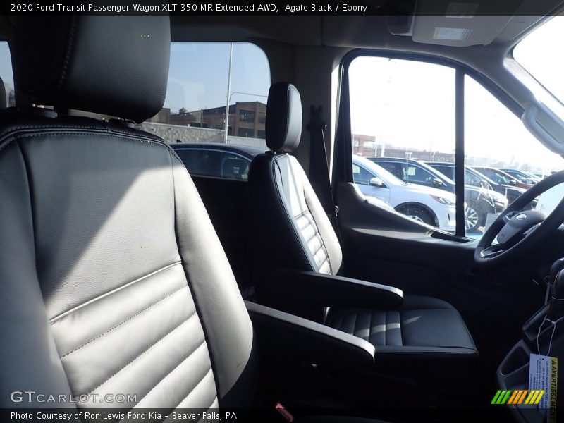 Agate Black / Ebony 2020 Ford Transit Passenger Wagon XLT 350 MR Extended AWD
