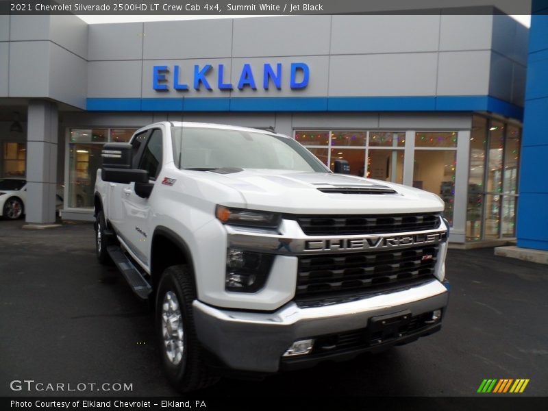 Summit White / Jet Black 2021 Chevrolet Silverado 2500HD LT Crew Cab 4x4