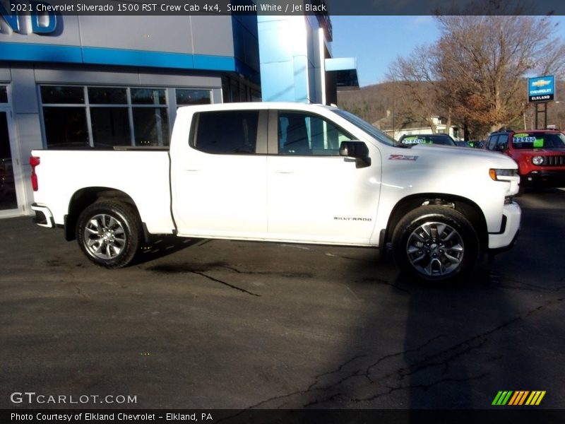 Summit White / Jet Black 2021 Chevrolet Silverado 1500 RST Crew Cab 4x4