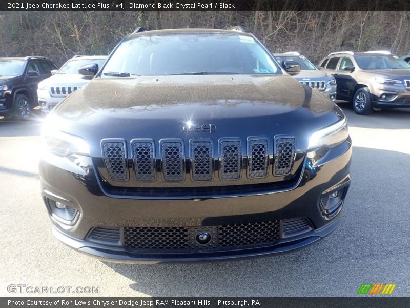 Diamond Black Crystal Pearl / Black 2021 Jeep Cherokee Latitude Plus 4x4