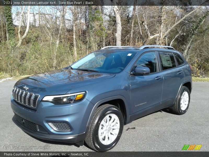 Slate Blue Pearl / Black 2021 Jeep Cherokee Latitude 4x4
