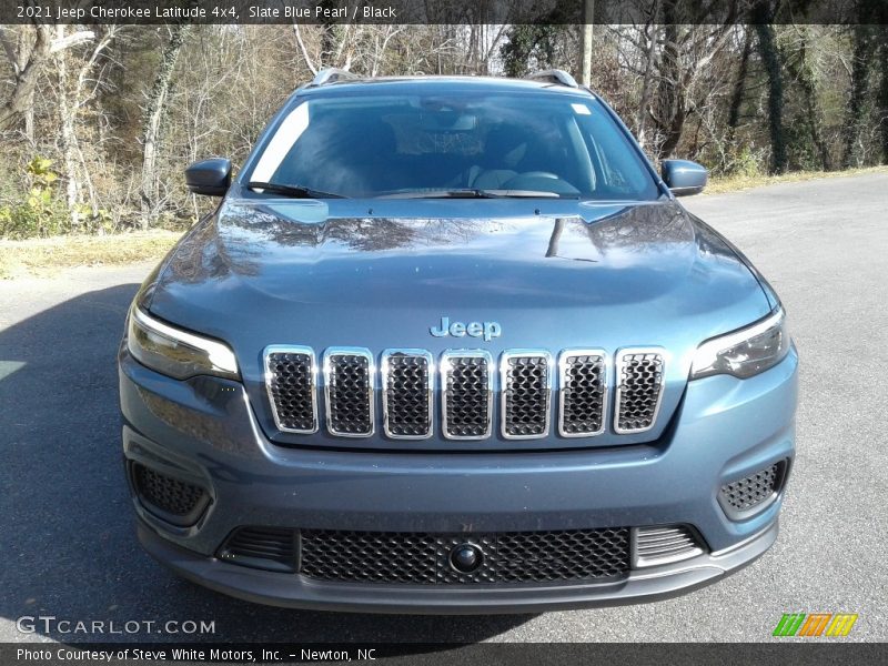 Slate Blue Pearl / Black 2021 Jeep Cherokee Latitude 4x4