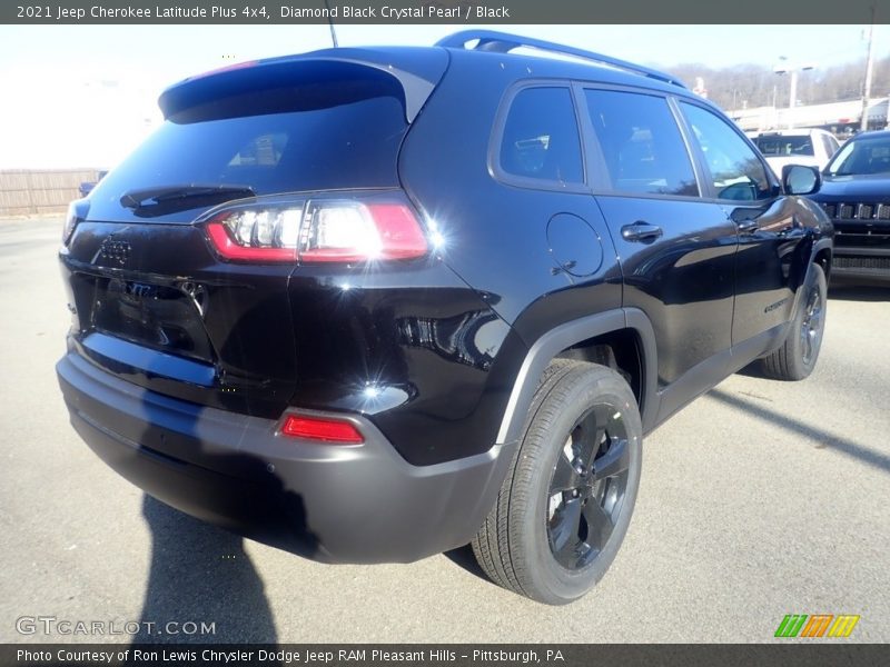 Diamond Black Crystal Pearl / Black 2021 Jeep Cherokee Latitude Plus 4x4