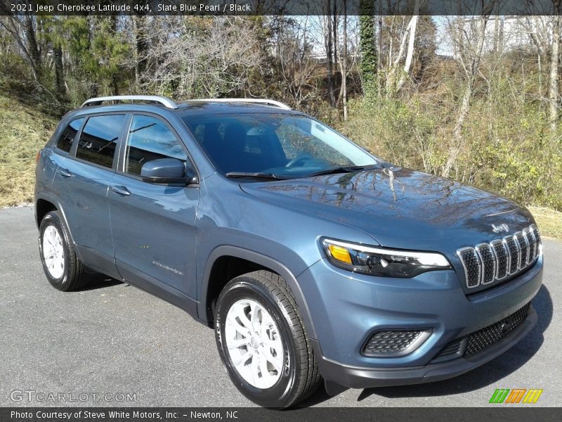 Slate Blue Pearl / Black 2021 Jeep Cherokee Latitude 4x4