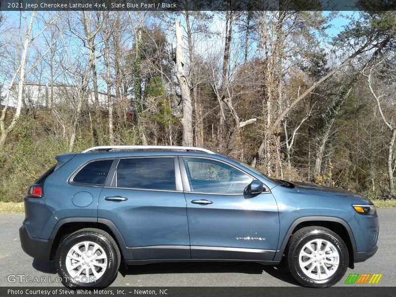 Slate Blue Pearl / Black 2021 Jeep Cherokee Latitude 4x4