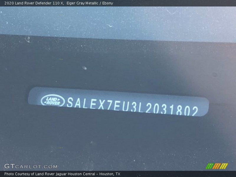Eiger Gray Metallic / Ebony 2020 Land Rover Defender 110 X