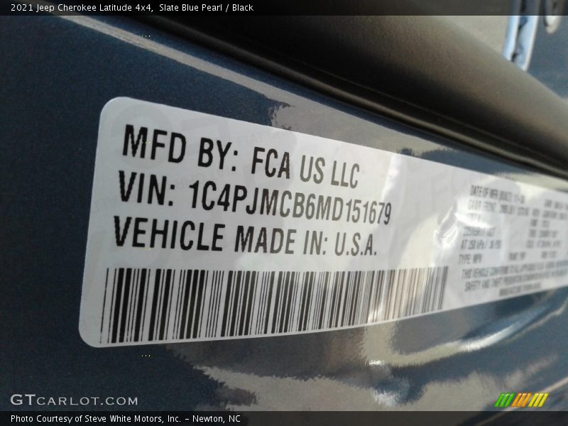 Slate Blue Pearl / Black 2021 Jeep Cherokee Latitude 4x4