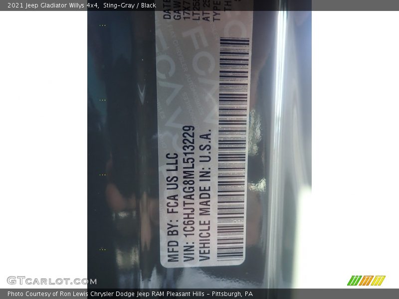 Sting-Gray / Black 2021 Jeep Gladiator Willys 4x4