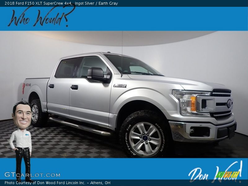 Ingot Silver / Earth Gray 2018 Ford F150 XLT SuperCrew 4x4