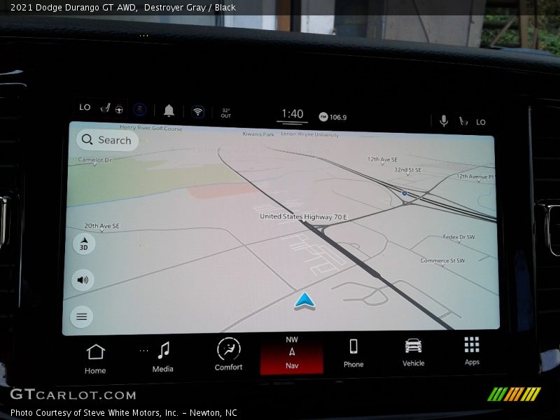 Navigation of 2021 Durango GT AWD