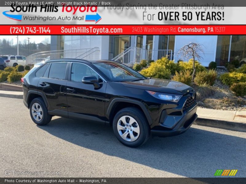 Midnight Black Metallic / Black 2021 Toyota RAV4 LE AWD