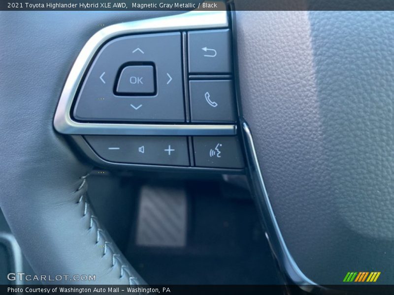 Magnetic Gray Metallic / Black 2021 Toyota Highlander Hybrid XLE AWD