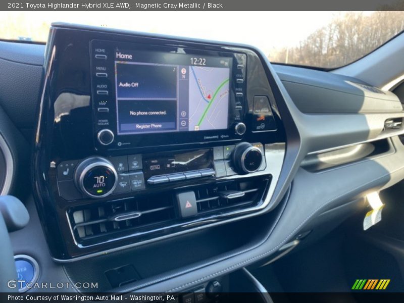 Magnetic Gray Metallic / Black 2021 Toyota Highlander Hybrid XLE AWD