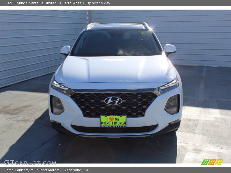 Quartz White / Espresso/Gray 2020 Hyundai Santa Fe Limited