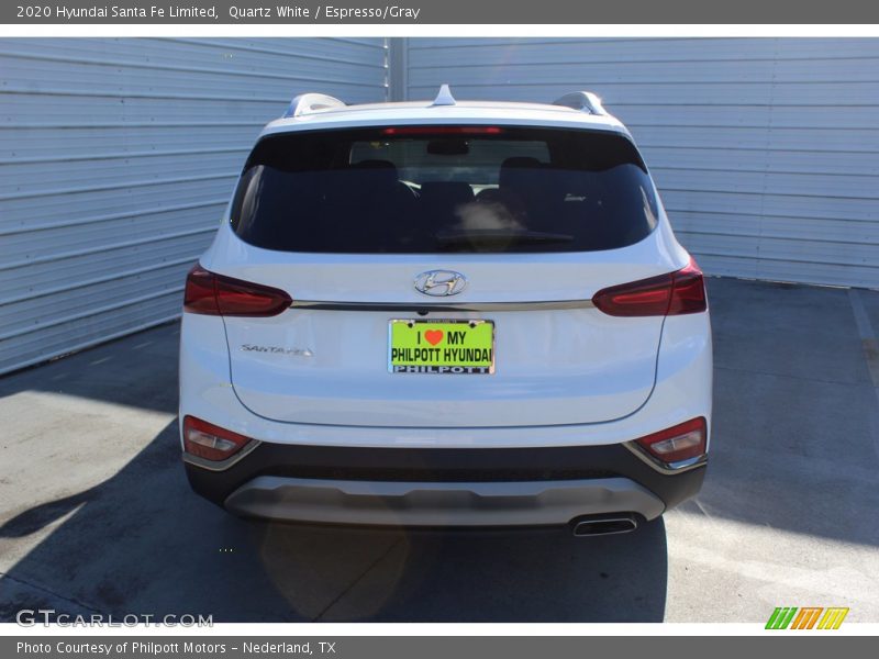 Quartz White / Espresso/Gray 2020 Hyundai Santa Fe Limited