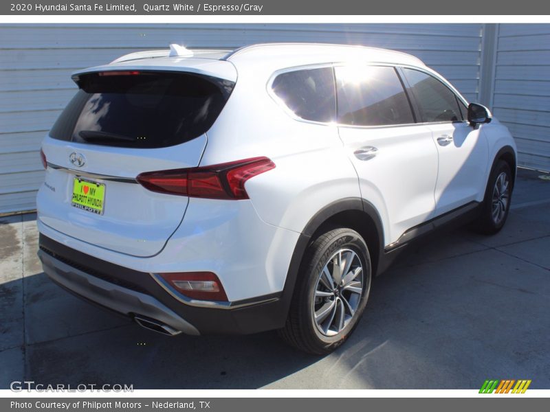 Quartz White / Espresso/Gray 2020 Hyundai Santa Fe Limited