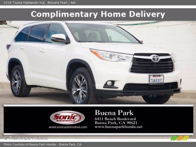 Blizzard Pearl / Ash 2016 Toyota Highlander XLE