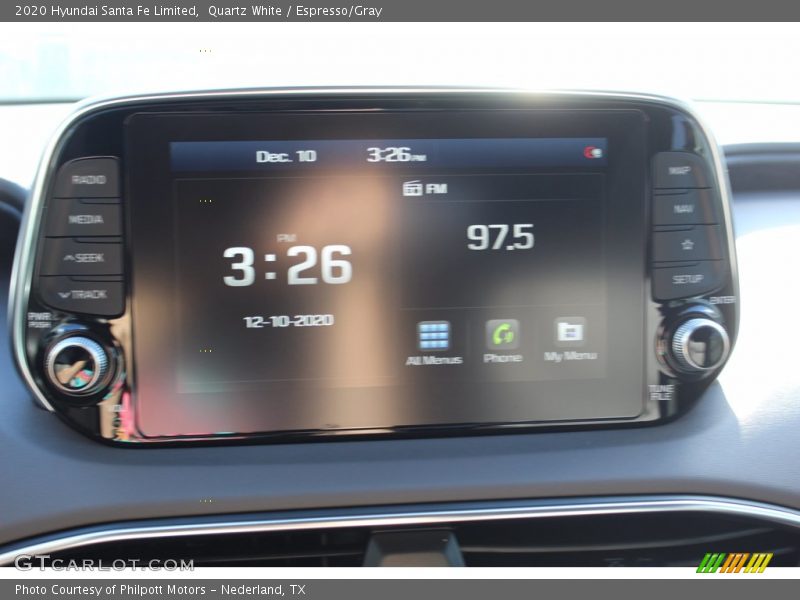 Quartz White / Espresso/Gray 2020 Hyundai Santa Fe Limited