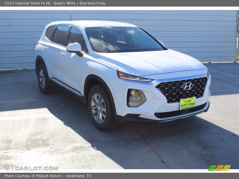 Quartz White / Espresso/Gray 2020 Hyundai Santa Fe SE