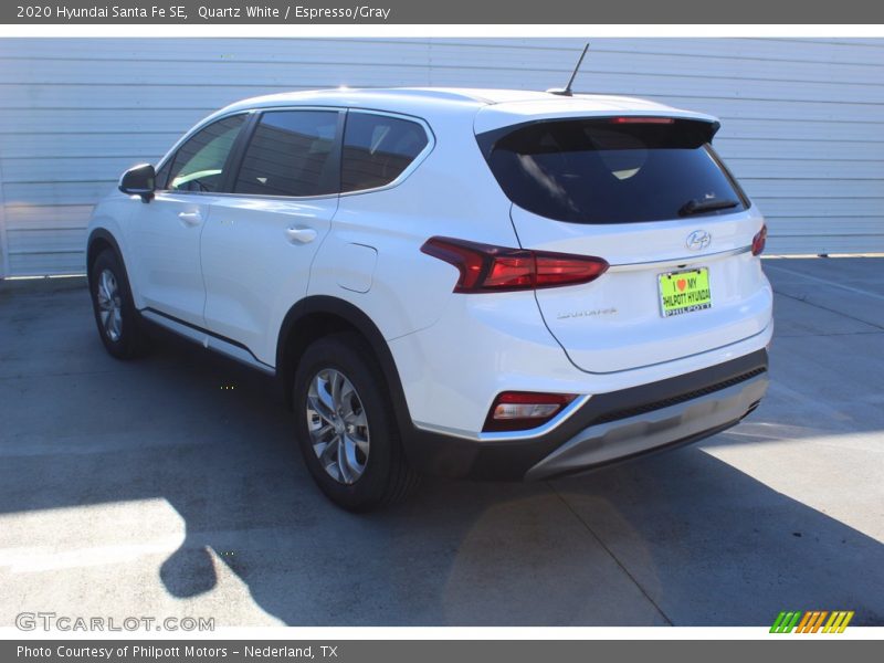 Quartz White / Espresso/Gray 2020 Hyundai Santa Fe SE