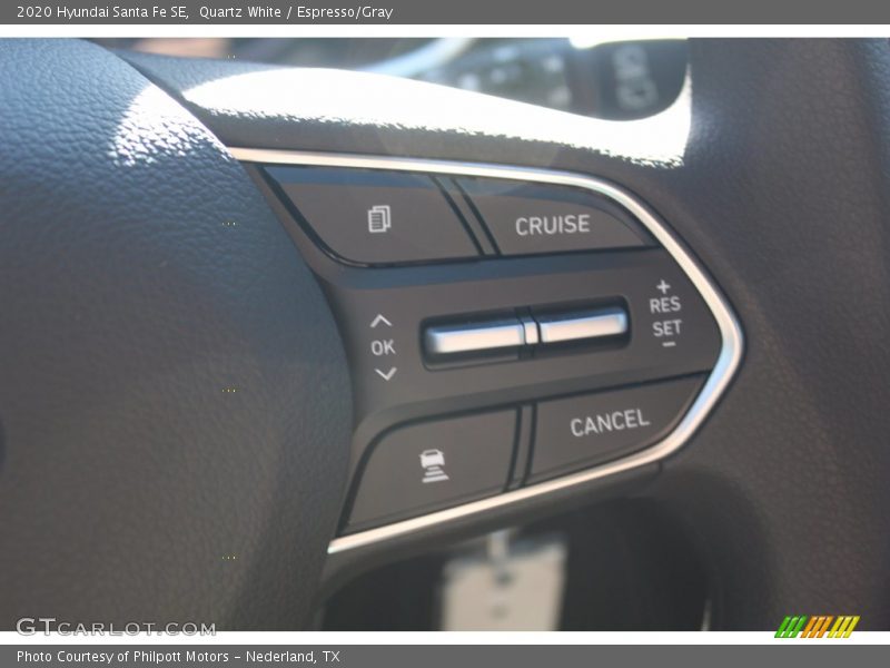 Quartz White / Espresso/Gray 2020 Hyundai Santa Fe SE
