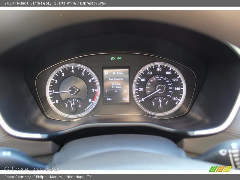 Quartz White / Espresso/Gray 2020 Hyundai Santa Fe SE