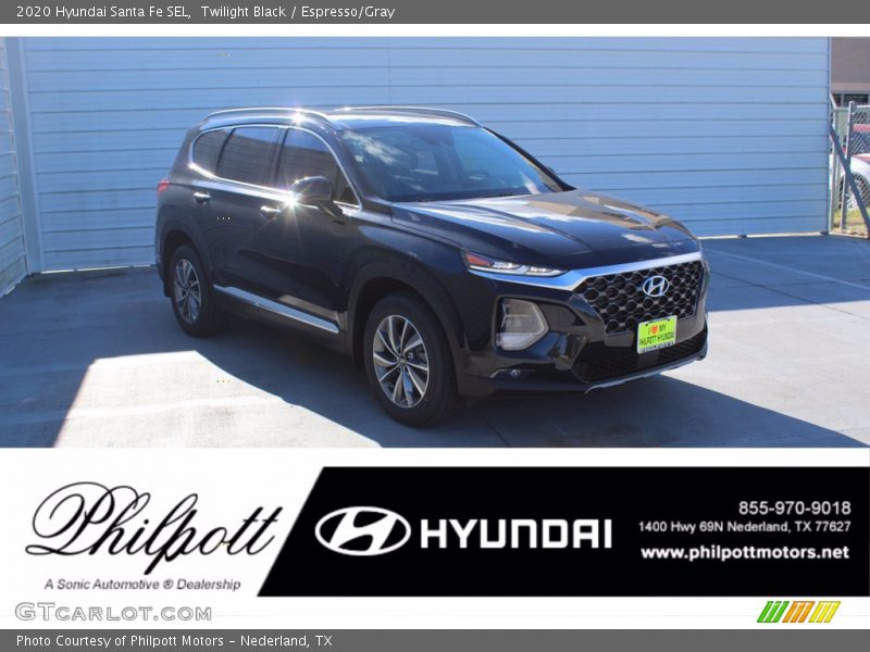 Twilight Black / Espresso/Gray 2020 Hyundai Santa Fe SEL