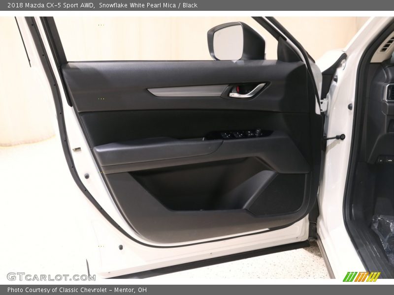 Snowflake White Pearl Mica / Black 2018 Mazda CX-5 Sport AWD