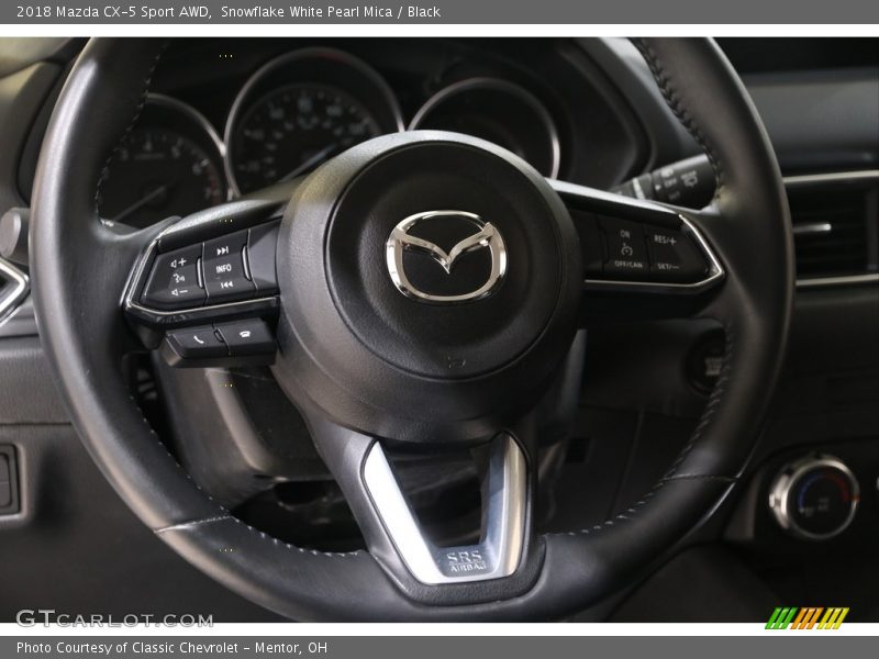 Snowflake White Pearl Mica / Black 2018 Mazda CX-5 Sport AWD