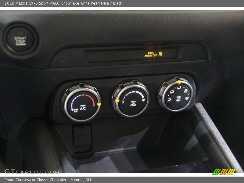 Snowflake White Pearl Mica / Black 2018 Mazda CX-5 Sport AWD
