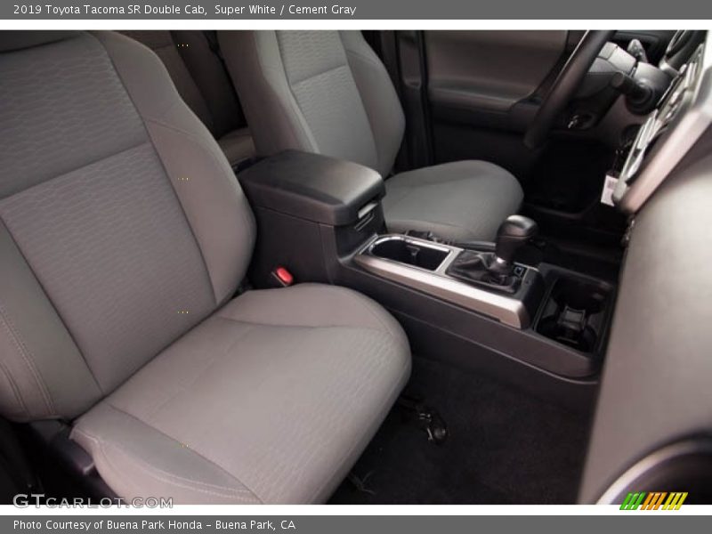 Super White / Cement Gray 2019 Toyota Tacoma SR Double Cab