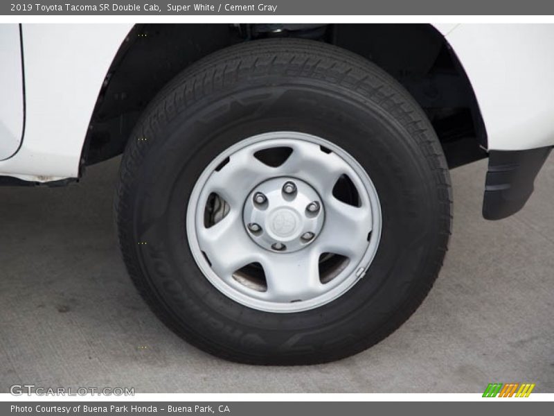 Super White / Cement Gray 2019 Toyota Tacoma SR Double Cab