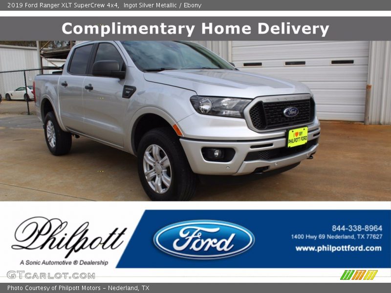 Ingot Silver Metallic / Ebony 2019 Ford Ranger XLT SuperCrew 4x4