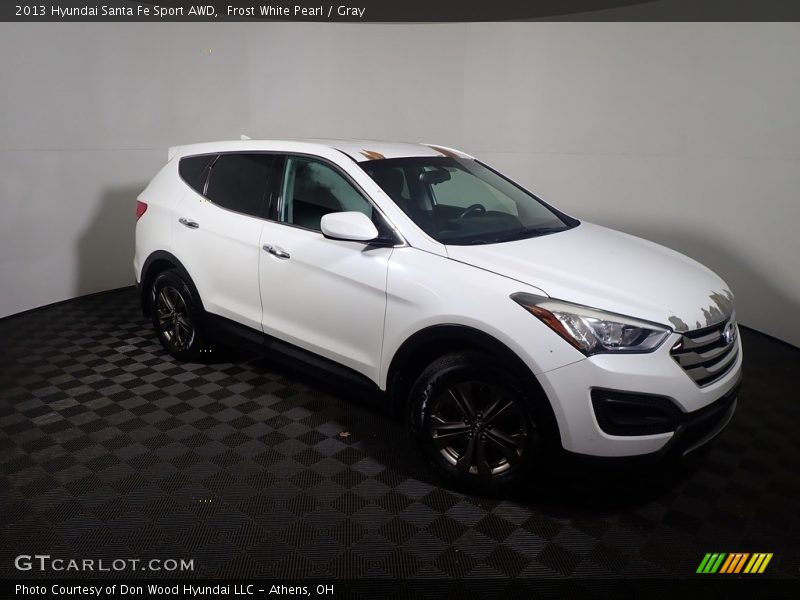 Frost White Pearl / Gray 2013 Hyundai Santa Fe Sport AWD