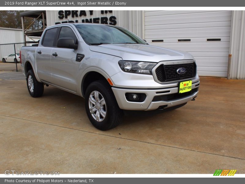 Ingot Silver Metallic / Ebony 2019 Ford Ranger XLT SuperCrew 4x4